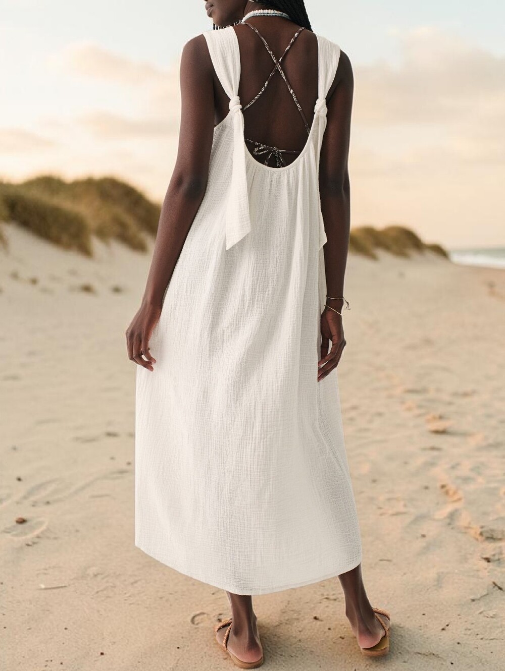 NWT FAHERTY Sintra Cove Dream Organic Cotton Gauze Dress Cover Up White